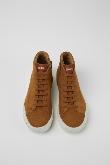 Peu Touring Brown Nubuck Sneakers For Women Camper New Arrivals