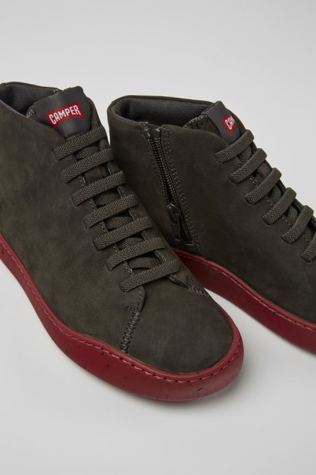 Camper Design Peu Touring Gray Nubuck Sneakers For Women