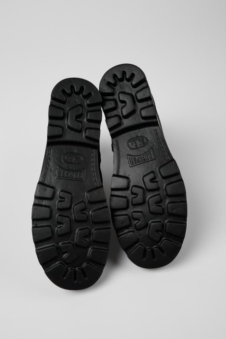 Camper Design Brutus Brown Textile And Leather Ankle Boots For Women