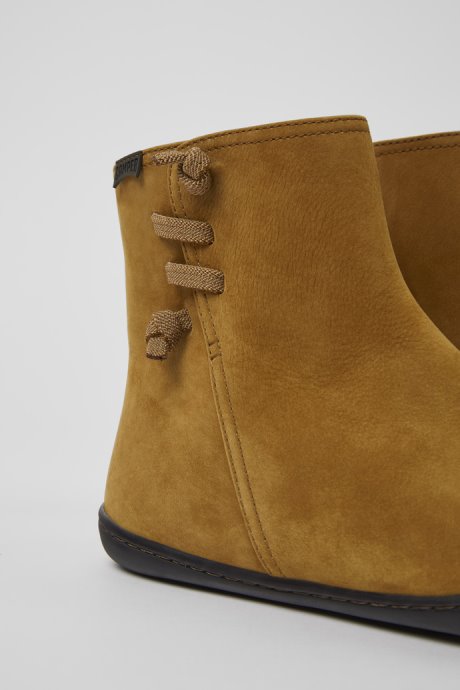 Peu Light Brown Nubuck Ankle Boots For Women Exclusive Camper