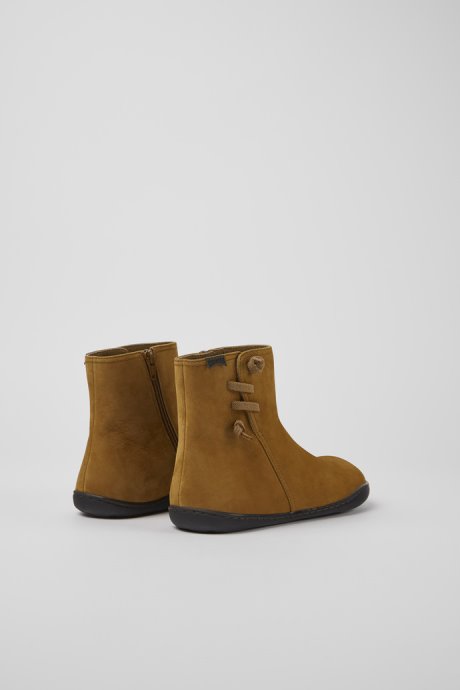 Peu Light Brown Nubuck Ankle Boots For Women Exclusive Camper