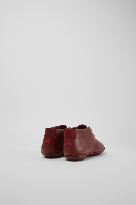 Right Burgundy Leather Shoes For Women Exclusive Camper