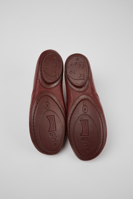 Right Burgundy Leather Shoes For Women Exclusive Camper