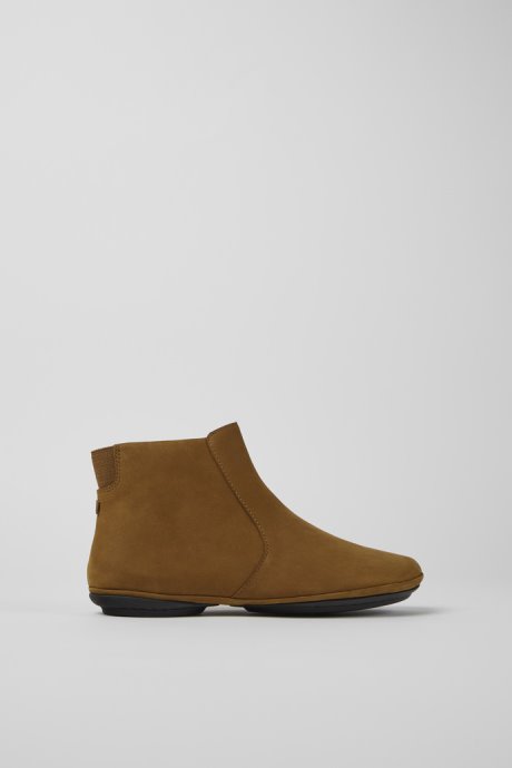 Camper Right Brown Nubuck Ankle Boots For Women New Arrivals