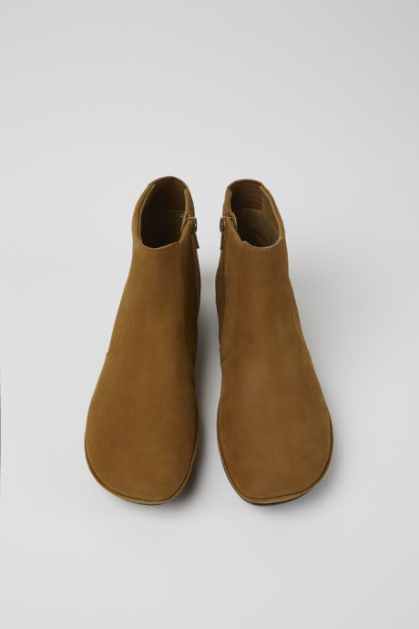 Camper Right Brown Nubuck Ankle Boots For Women New Arrivals