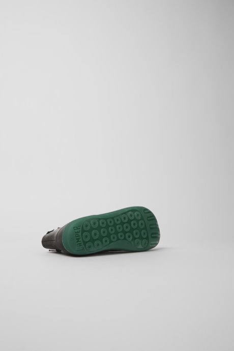 Peu Gray Leather Ankle Boots For Women Exclusive Camper