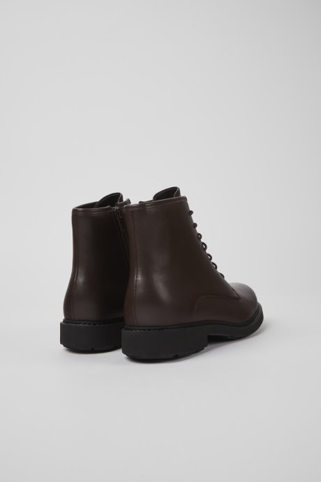 Neuman Brown Leather Ankle Boots For Women Camper New Arrivals