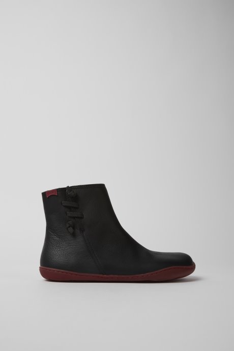 Exclusive Camper Peu Black Leather Ankle Boots For Women