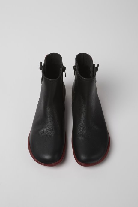Exclusive Camper Peu Black Leather Ankle Boots For Women
