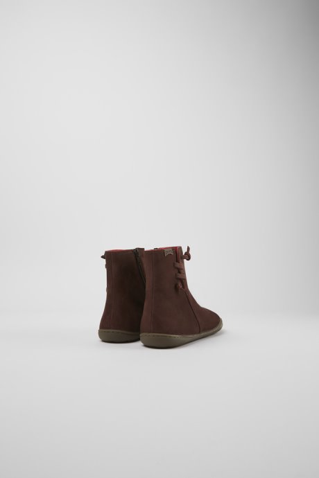 Design Peu Brown Nubuck Ankle Boots For Women Camper