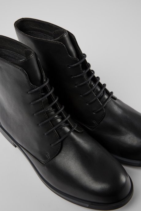 Exclusive Camper Bowie Black Leather Ankle Boots For Women