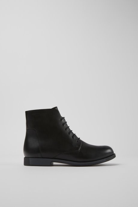 Exclusive Camper Bowie Black Leather Ankle Boots For Women