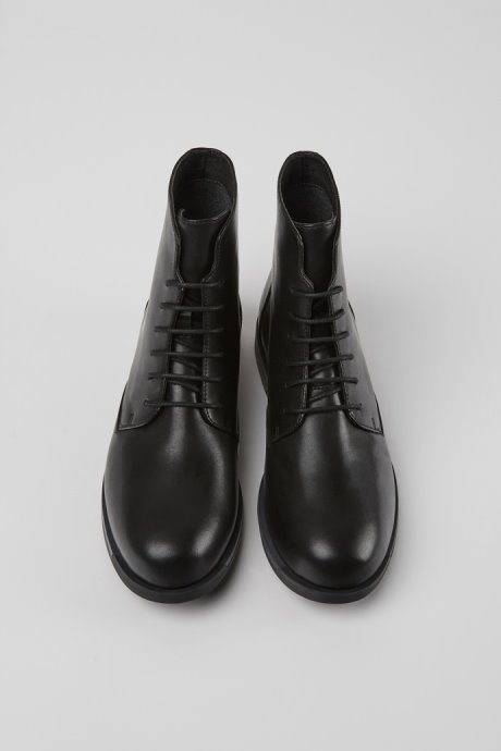 Exclusive Camper Bowie Black Leather Ankle Boots For Women