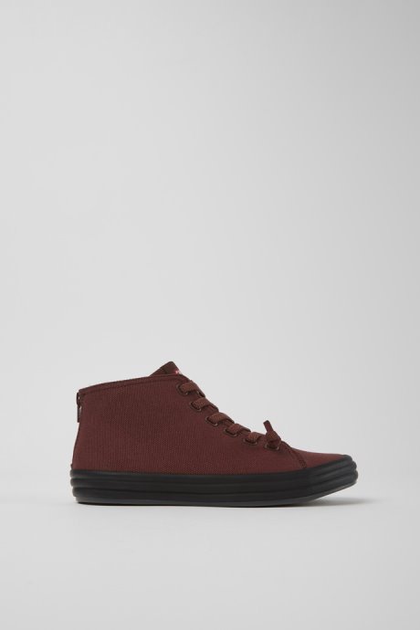 Borne Burgundy Textile Ankle Boots For Women Exclusive Camper