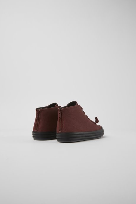 Borne Burgundy Textile Ankle Boots For Women Exclusive Camper