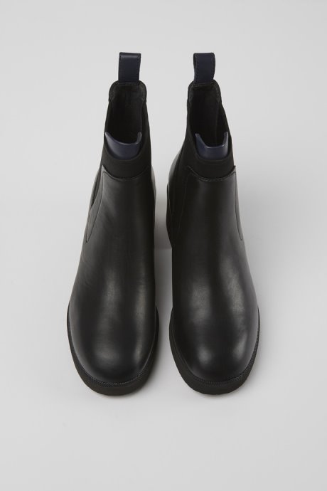 Wonder Black And Blue Leather Ankle Boots For Women Exclusive Camper