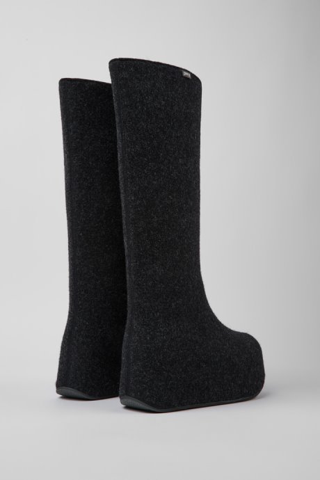 Exclusive Camper Ottolinger Dark Gray Wool High Boots For Women
