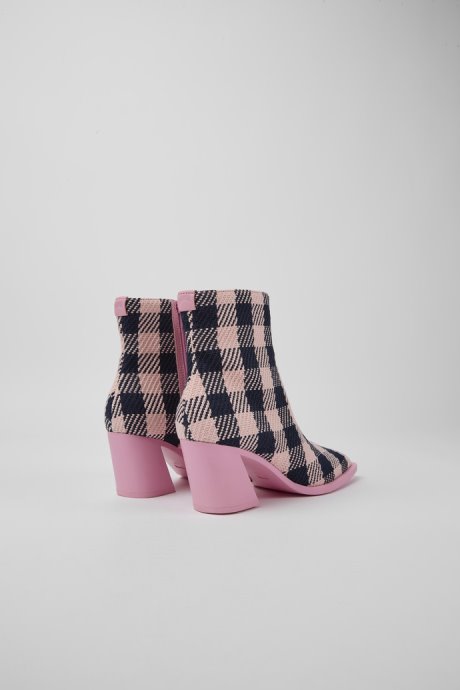 Karole Pink And Black Cotton Boots For Women Camper New Arrivals