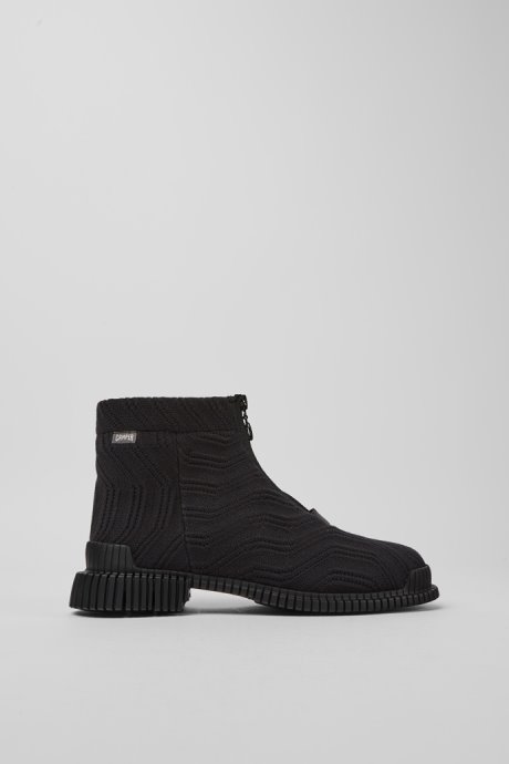 Camper Pix Tencel Black Zip Boots For Women New Arrivals