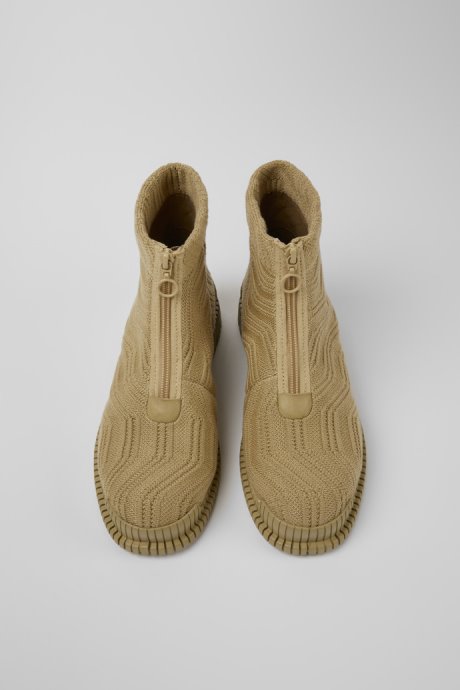 Exclusive Camper Pix Beige Ankle Boots For Women