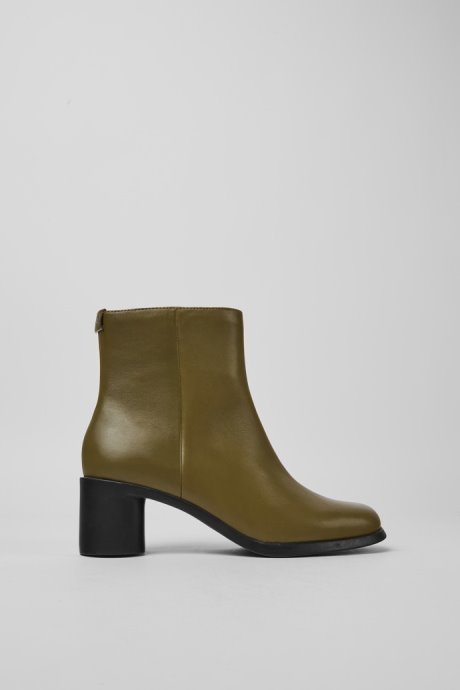 Meda Green Leather Boots For Women Exclusive Camper