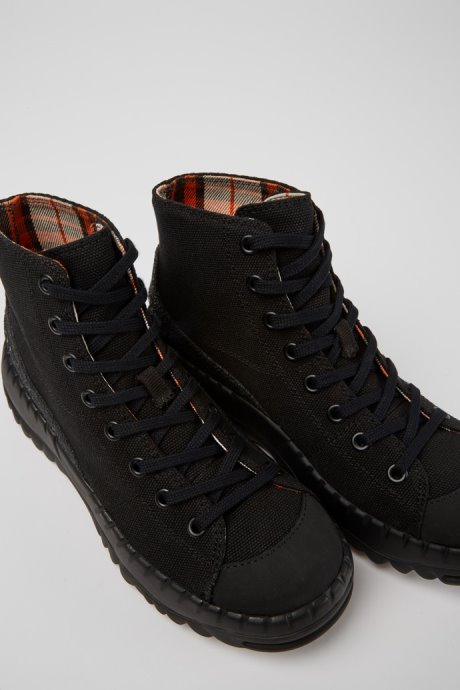 Teix Black Rubber And Bci Cotton Boots Exclusive Camper