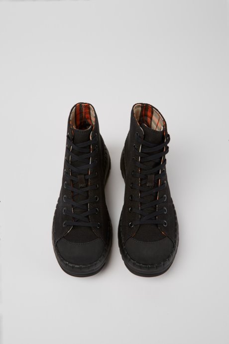 Teix Black Rubber And Bci Cotton Boots Exclusive Camper