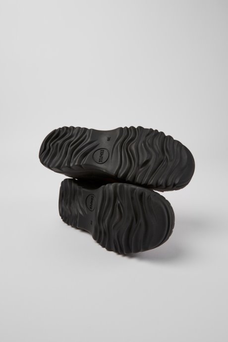 Camper Design Teix Burgundy Rubber And Bci Cotton Boots