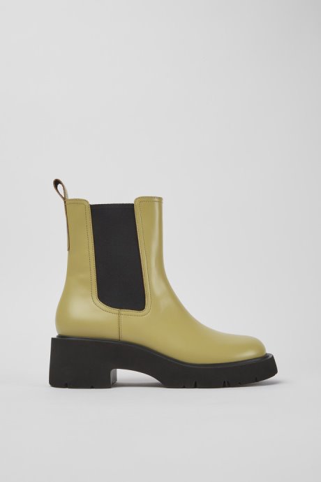 Exclusive Camper Milah Beige Leather Boots For Women