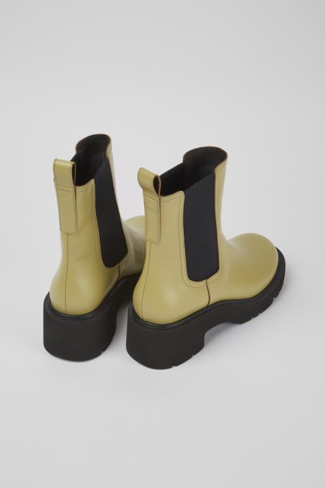 Exclusive Camper Milah Beige Leather Boots For Women