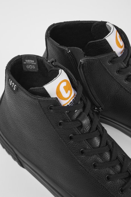 Camper Design Camaleon Black Leather Boots For Women