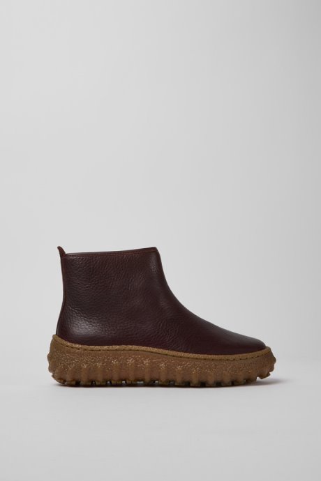 Design Ground Michelin Burgundy Leather Ankle Boots Camper