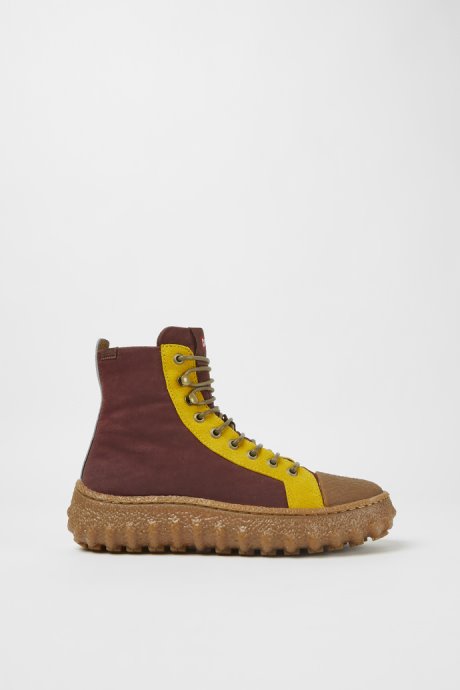 Ground Michelin Burgundy And Yellow Ankle Boots Exclusive Camper