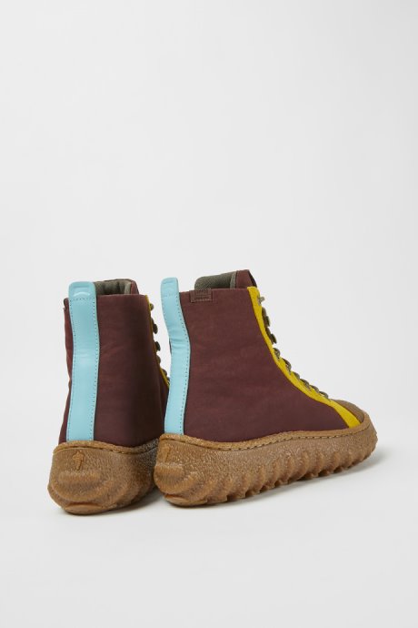 Ground Michelin Burgundy And Yellow Ankle Boots Exclusive Camper