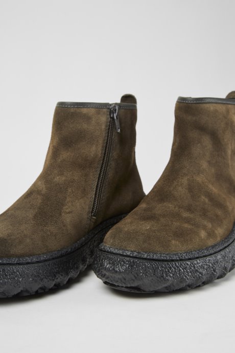 Camper Ground Michelin Dark Grey Suede Ankle Boots New Arrivals