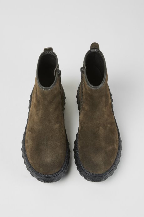 Camper Ground Michelin Dark Grey Suede Ankle Boots New Arrivals