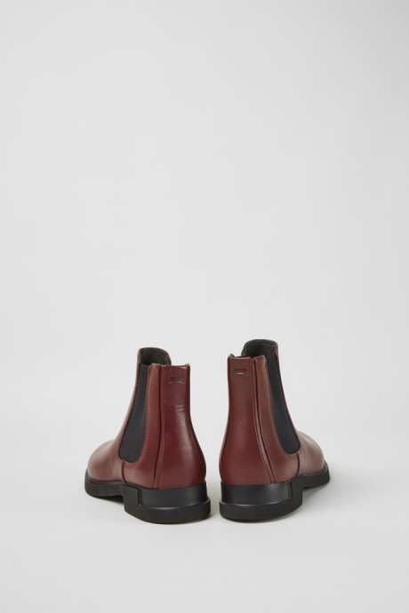 Exclusive Camper Iman Burgundy Leather Ankle Boots