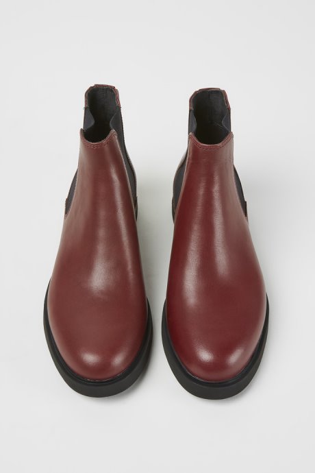 Exclusive Camper Iman Burgundy Leather Ankle Boots