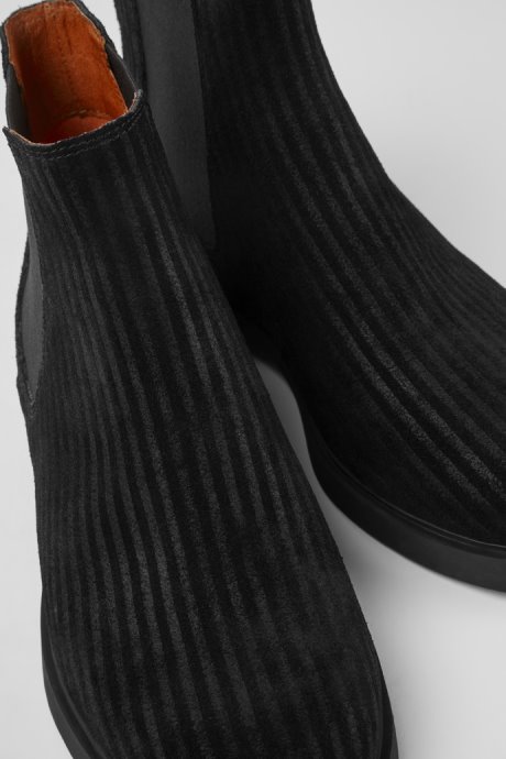 Iman Black Nubuck Ankle Boots Camper New Arrivals