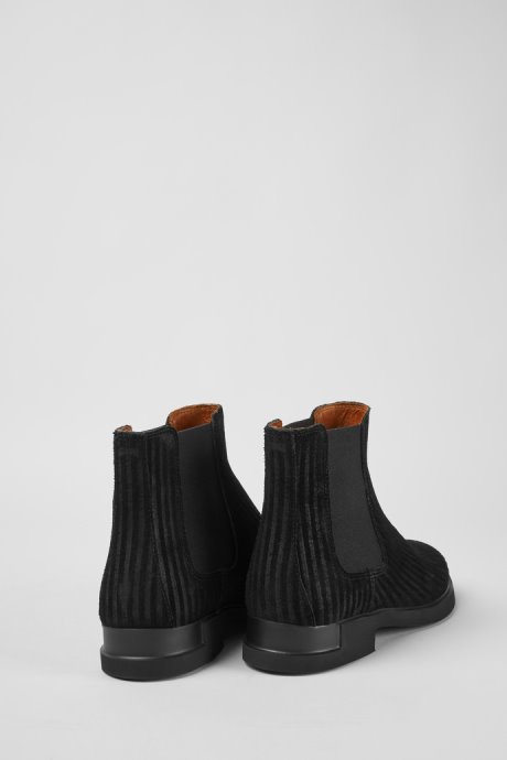 Iman Black Nubuck Ankle Boots Camper New Arrivals