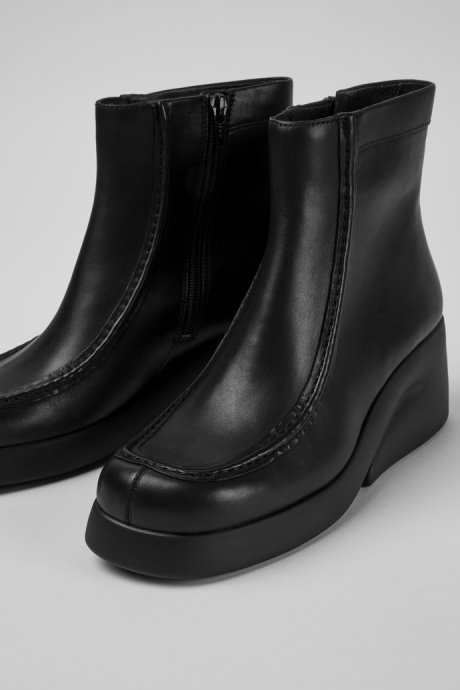Kaah Black Leather Boots For Women Exclusive Camper