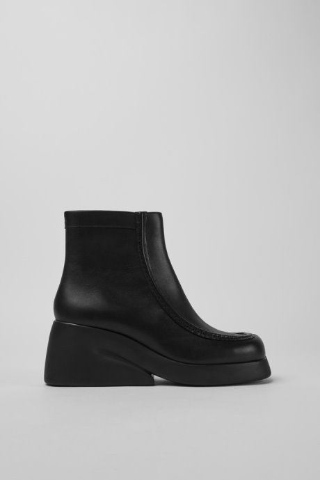 Kaah Black Leather Boots For Women Exclusive Camper