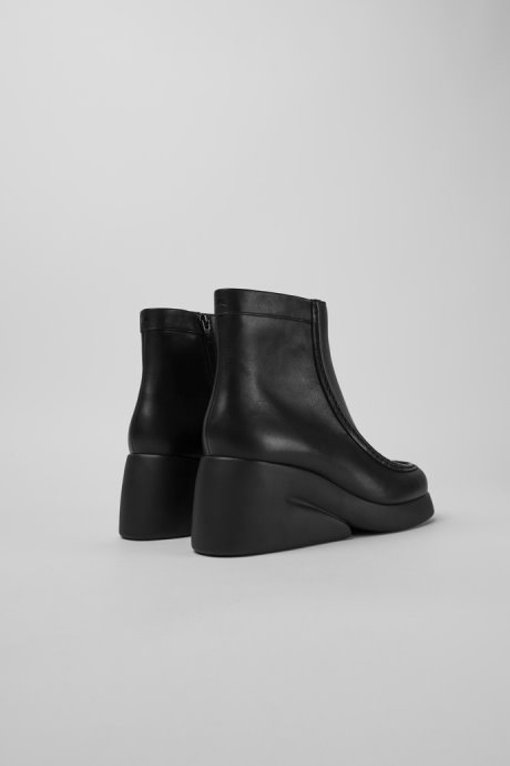 Kaah Black Leather Boots For Women Exclusive Camper