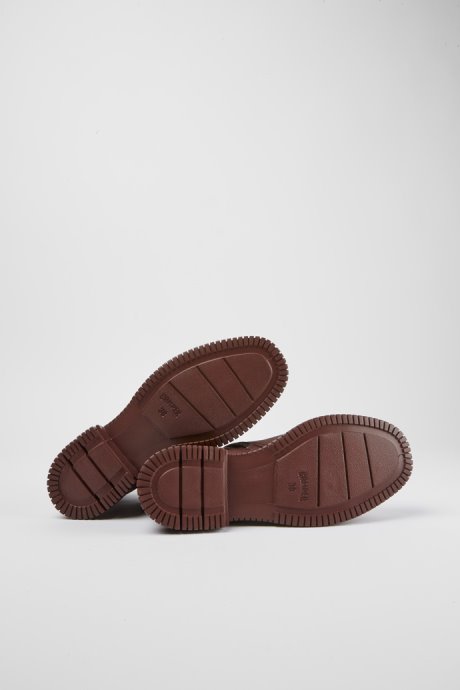 Camper Design Pix Burgundy Lace-Up Leather Boots