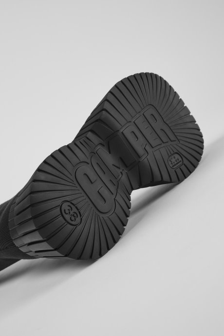 Design Bcn Black Textile Boots For Women Camper