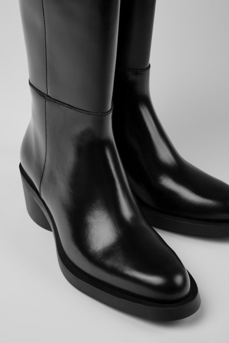 Bonnie Black Leather High Boots For Women Exclusive Camper
