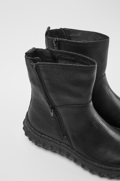 Ground Michelin Women's Black Mid Boot With Zip Camper New Arrivals