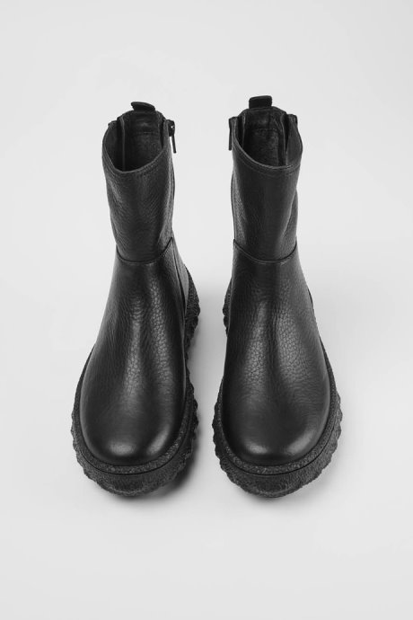 Ground Michelin Women's Black Mid Boot With Zip Camper New Arrivals