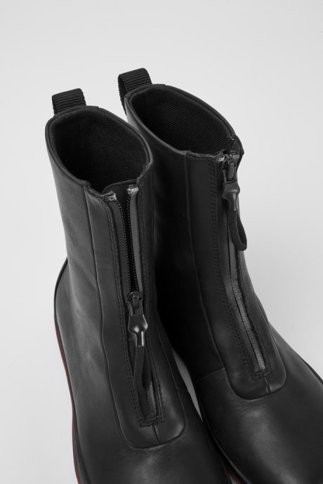 Design Peu Pista Gore-Tex Black Leather Zip Boots Camper