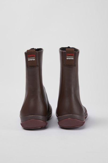 Peu Pista Gore-Tex Brown Leather Zip Boots Camper New Arrivals